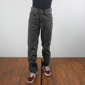 Vintage 90s Lee Mr. Jeans: Faded Black Denim, Tapered Leg W29
