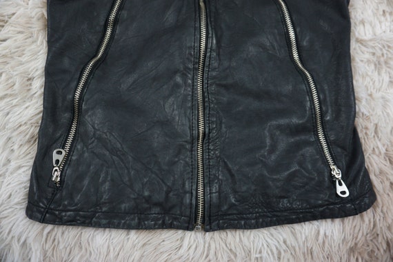 Vintage Doma Distressed Leather Jacket Women Size… - image 5