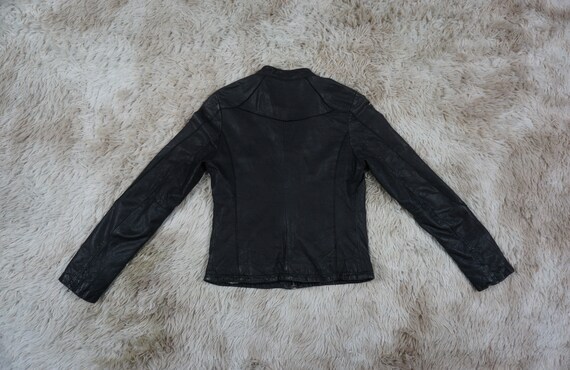 Vintage Doma Distressed Leather Jacket Women Size… - image 2