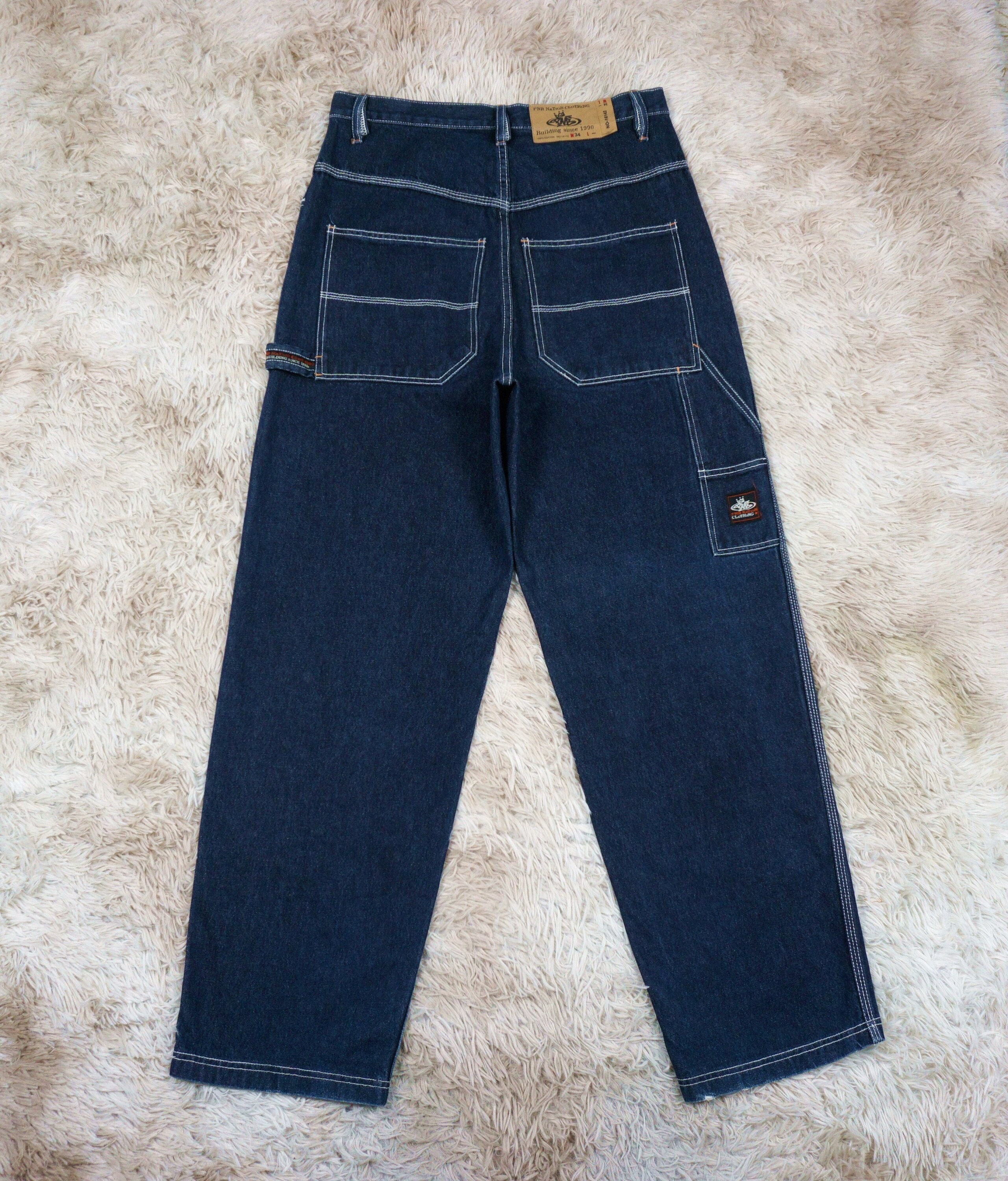 Vintage 90's PNB Nation Denim Baggy Carpenter Pants Men Vintage 90's PNB Nation Denim Baggy Carpenter Pants Men