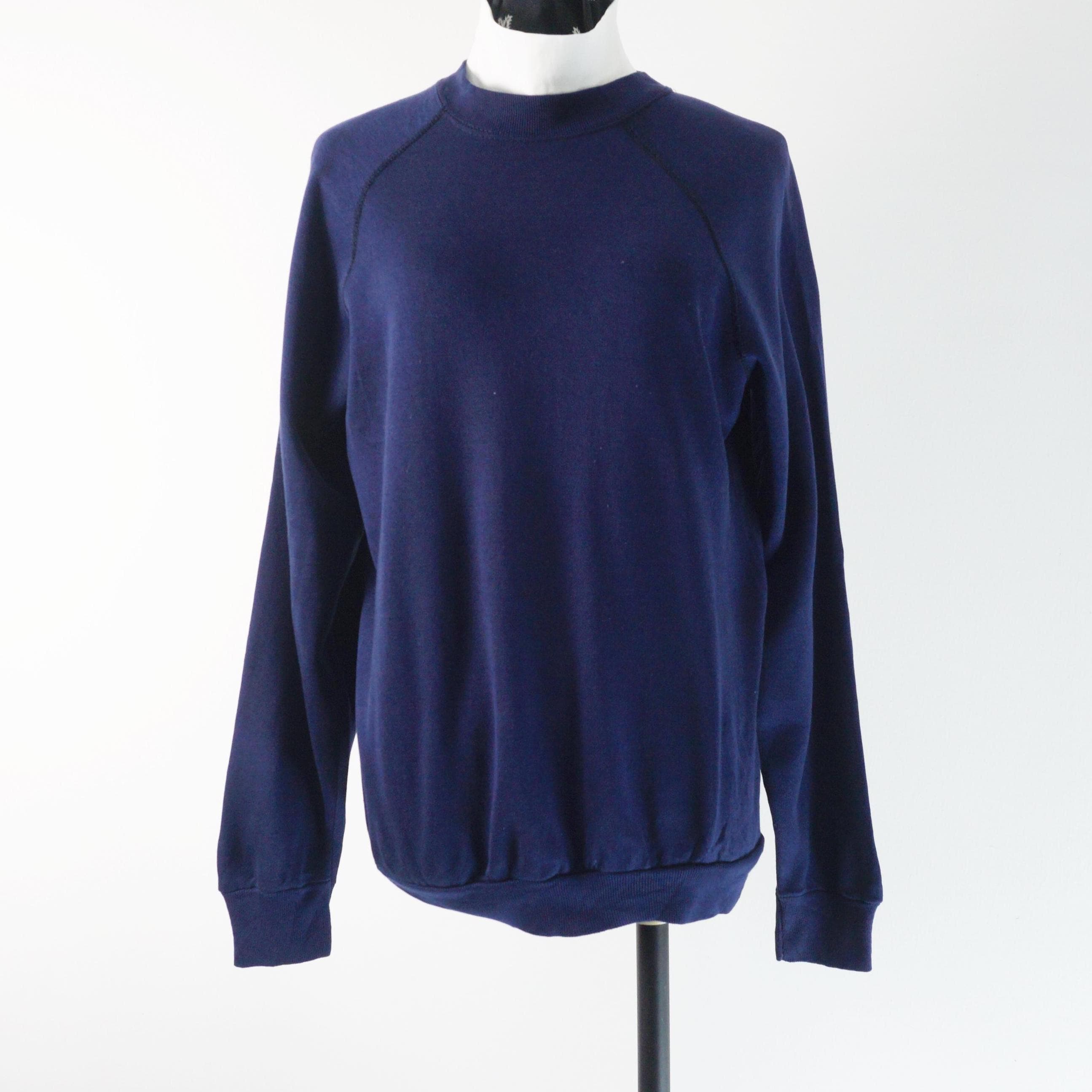 Vintage 80's Tultex Ultra Fleece Navy Blue Sweatshirt Made