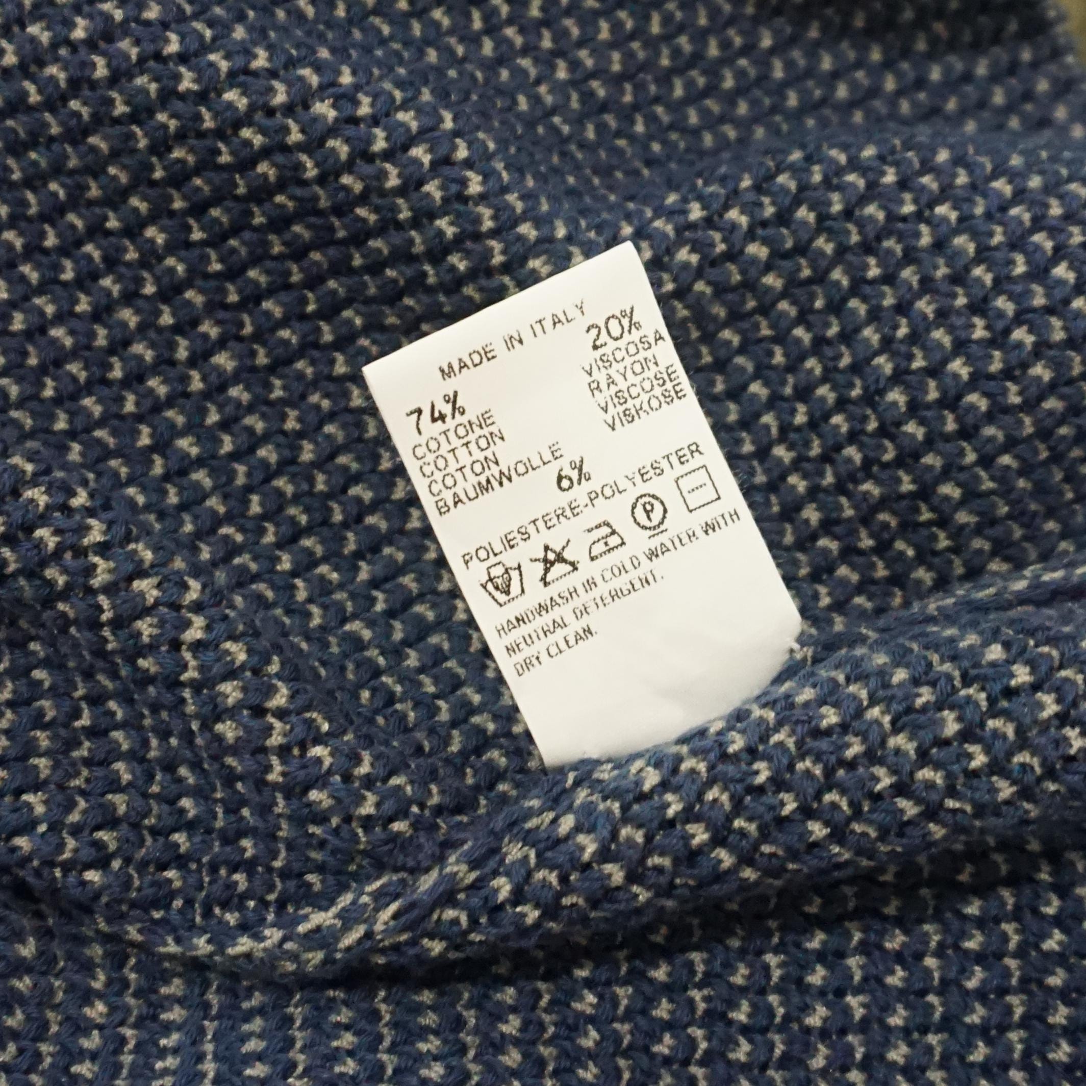 Vintage 2000s Emporio Armani Knit Top Made in Italy Blue