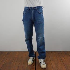 Vintage 90s Gianfranco Ferre Faded Blue Distressed Jeans Loose Fit Medium Wash  Made in Italy Denim W29.5&quot;