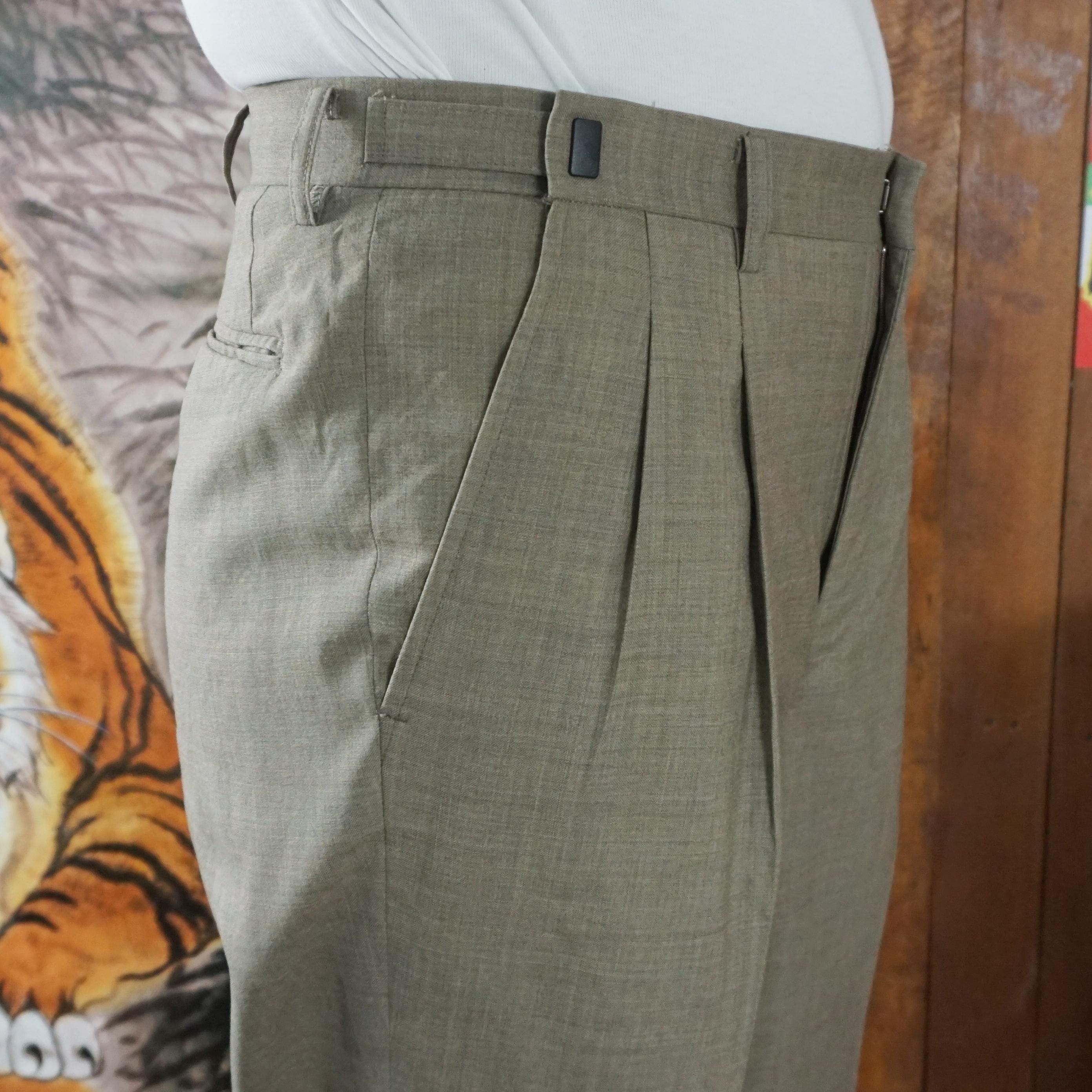 パンツ 1980s vintage JAPAN wool Slacks pants Vintage 80's Japan Tailor Made Pure Wool Slacks Pants Mid