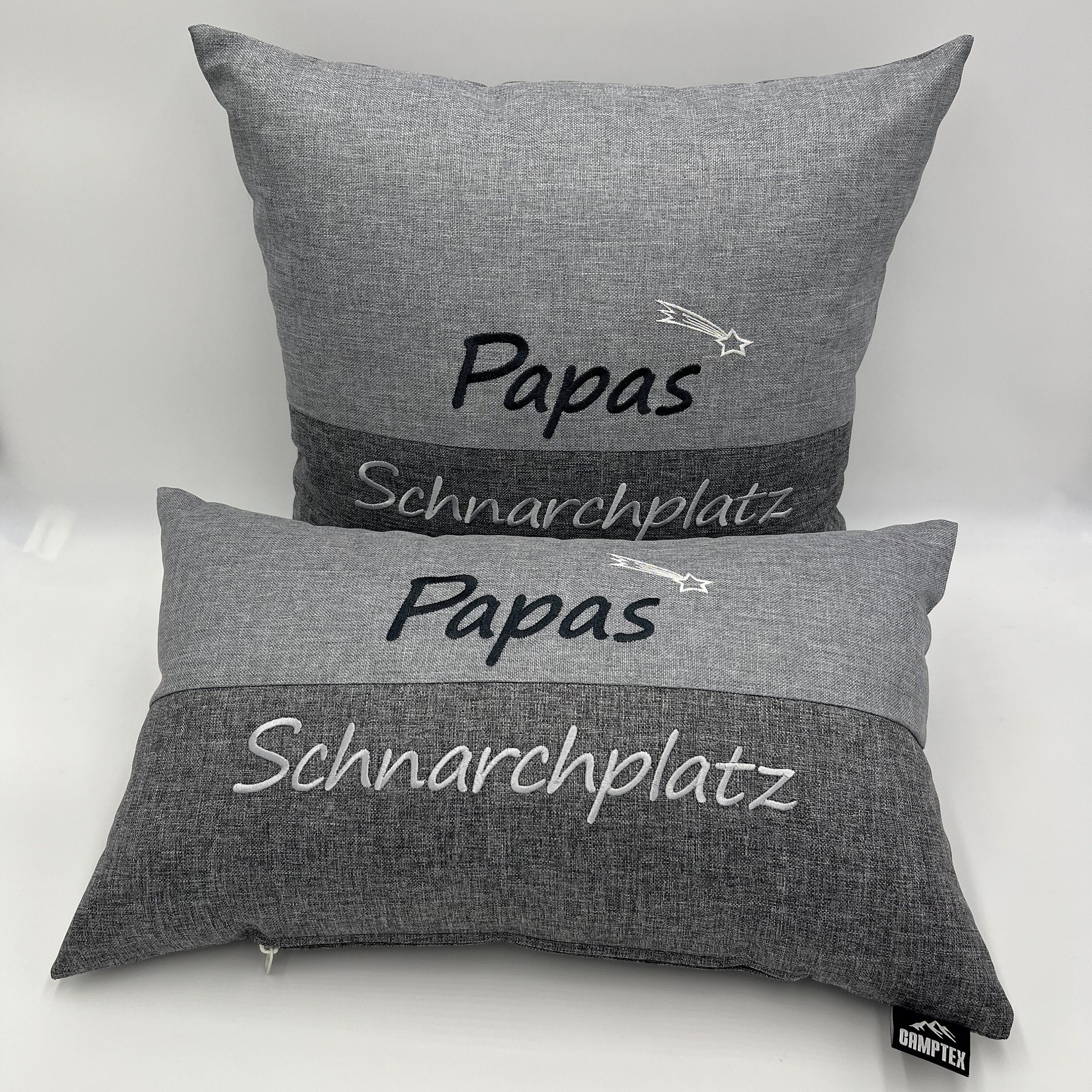 Schnarchplatz-Kissen Mit Wunschname – 40x40 Cm, Baumwolle, Personalisierbar, Für Sofa & Bett