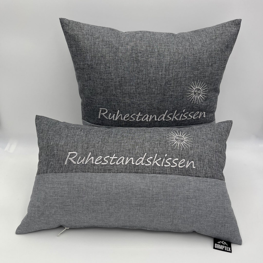 Kissenbezug 50x50 Cm 'Mein Ruhestands Kissen' - Baumwolle, Grün, Witziges Rentner-Geschenk Mit Reißverschluss