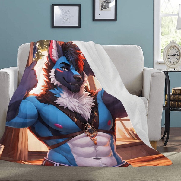 Ultra-Soft Microfleece Blanket Bedspread Beach Blanket Furry Gay Yiff Male