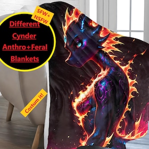 Bedspread Furry Cynder Anthro Sexy Dragon Yiff Furry Art Ultra-soft microfleece blanket  beach blanket - made by amunthet