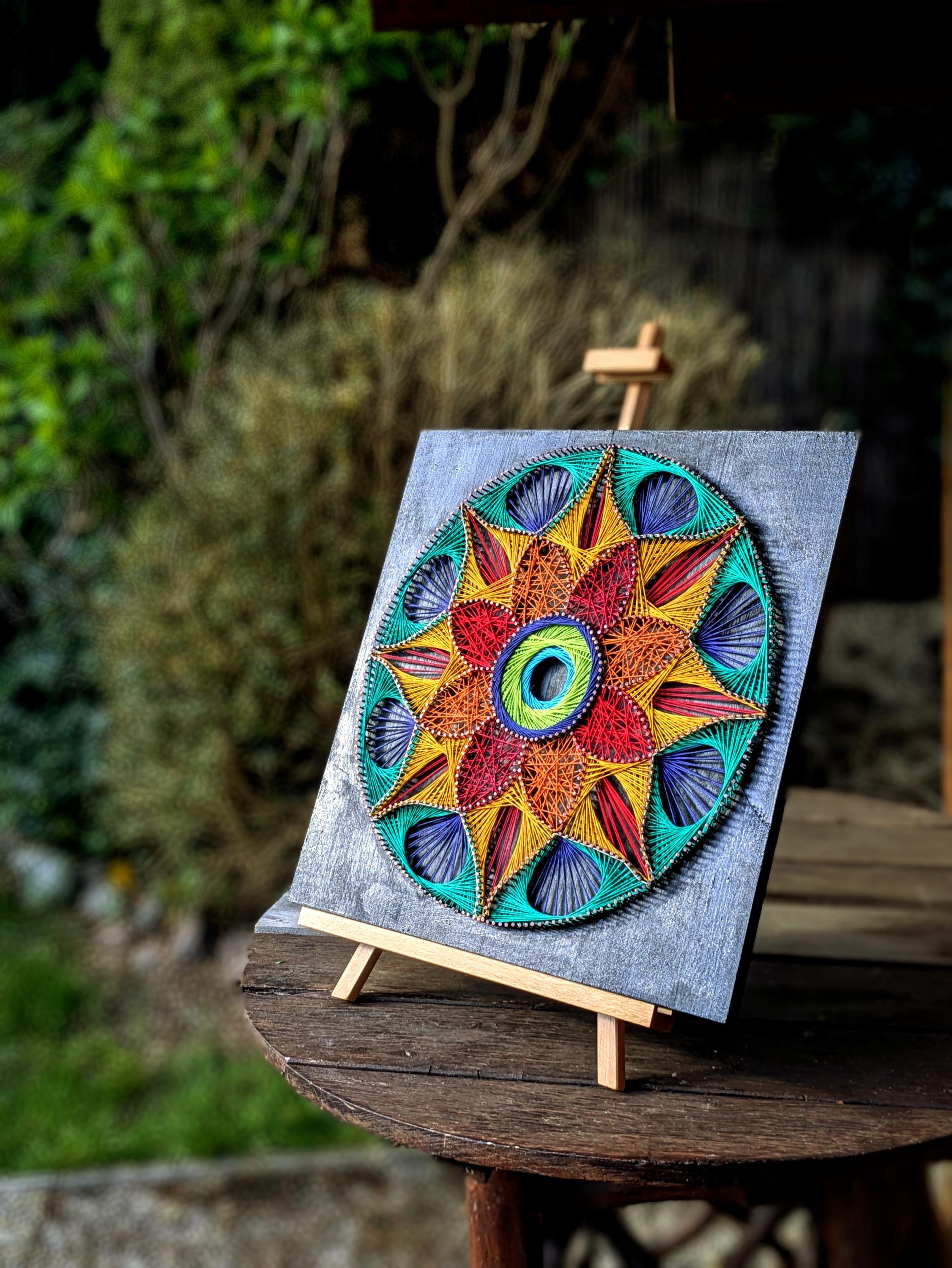 Sunflower Mandala String Art – 3D Thread Picture – Handmade Filography ...