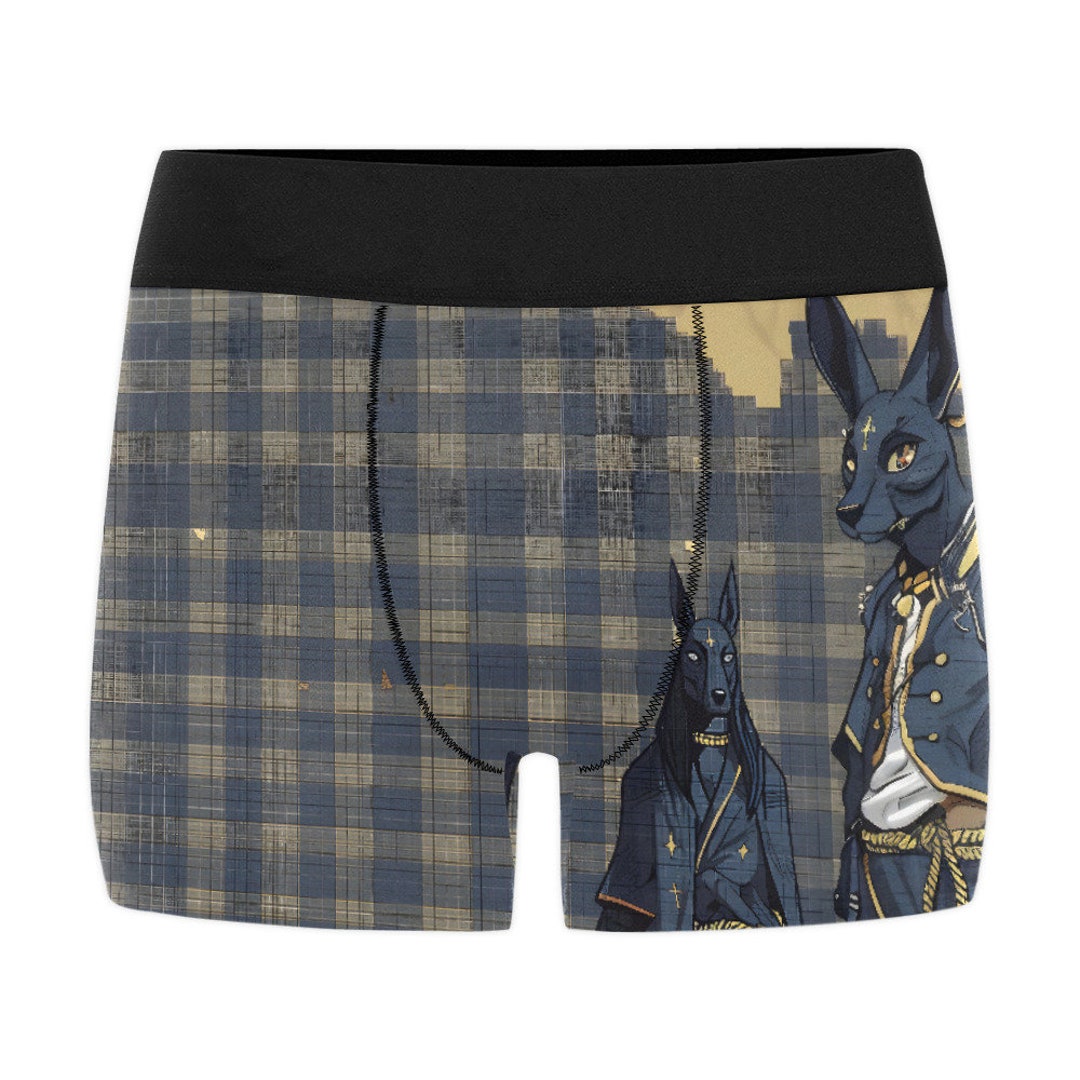 Men's Unisex Underwear Boxer Shorts Furry Jackal Rabbit Black Beige SFW ...