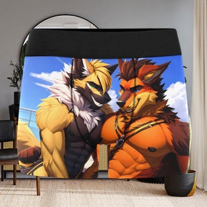 Men Underwear Boxer Short Furry Pride Yiff Nudemen's All Over Print