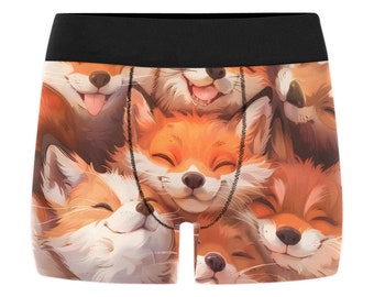 Ondergoed Boxershort Furry Fox Cute Feral Fursona Oranje Wit Canine Sport Boxershort met all-over print