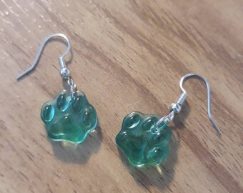 Pendientes Paw Print Drop, Muchas opciones de color, Cat Mom, Dog Mom, Pet Mom, Animals, Resin, Jewelry, Accessories