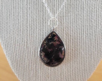 Colgante de goteo de cera en bisel de plata, hecho a mano, joyería, accesorios, resina, negro, blanco, oro, rosa, lágrima