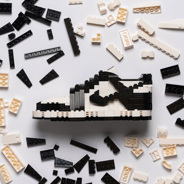 Dunk Low Panda Zwart Wit Handgemaakte bouwstenen Sneakers Kickbricks Bricks