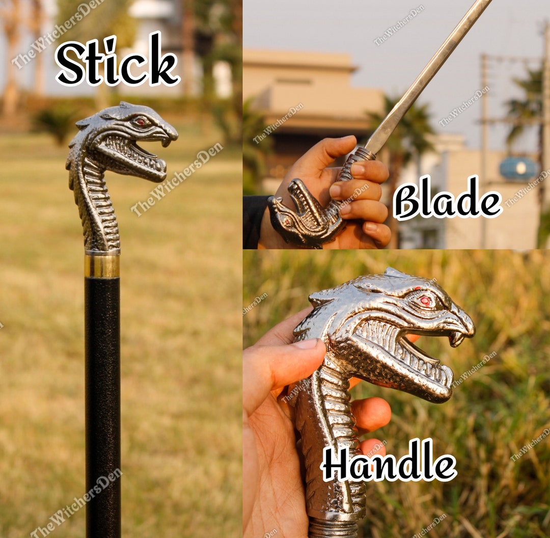 Dragon Head Walking Stick Cane Larp Cosplay Perfect Gift for Etsy