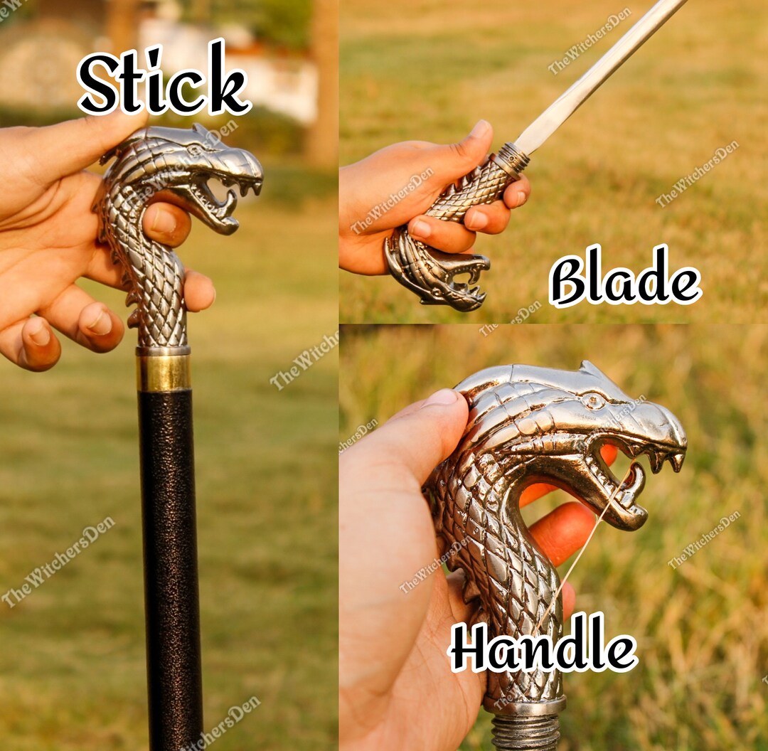 Walking Stick Cane Dragon Head Larp Cosplay Perfect Gift for Etsy UK