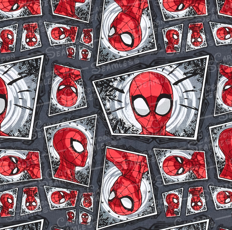 Spiderman Seamless Pattern Marvel Seamless Pattern Etsy