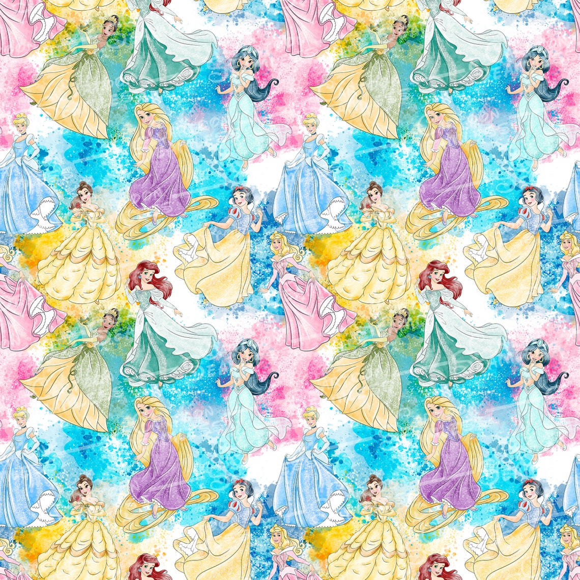 Princess Seamless Pattern Princess Seamless File Digital Etsy