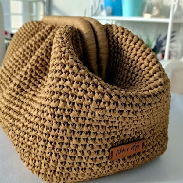 Straw Summer Pouch Bag, Modern Natural Wicker Handmade Clutch Bag For Women, Natural Raffia Bag, Straw Purse,Gift For Her, Wowen Bag