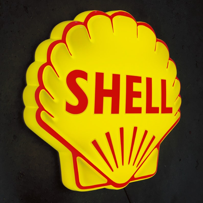 Petrol signs led illuminated garage / man cave / games room / pub shell gulf esso total fina sunoco conoco texaco mobil bp modern wall art image 5