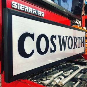 Cosworth illuminated led wall sign man cave games room wall art modern garage car light mancave unusual gifts for men rs sapphire rs500 rs