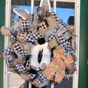 Bunny butt wreath,front door wreath, easter decor