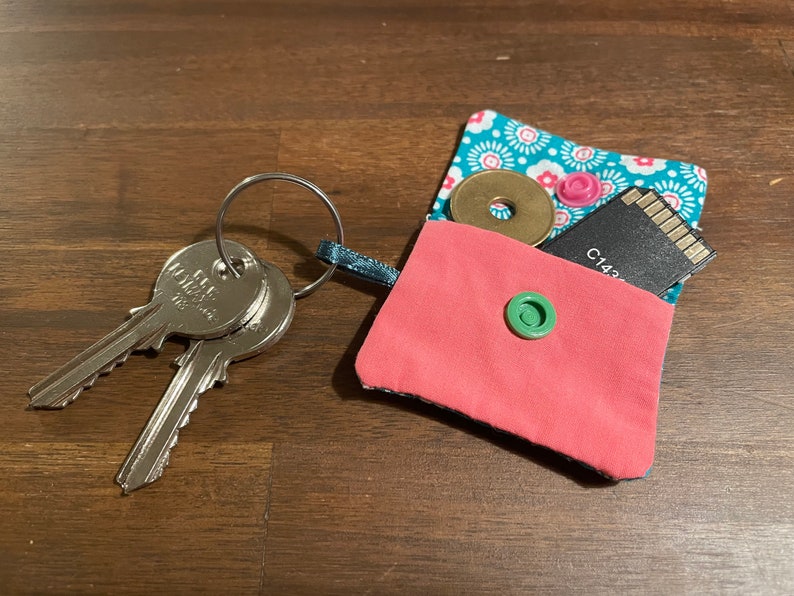 Chiptäschchen Schlüsselanhänger Mini-Geldbörse Geldbeutel chip chiptäschchen Geldbörse Schlüsselbund Einkaufswagentäschchen Bild 3