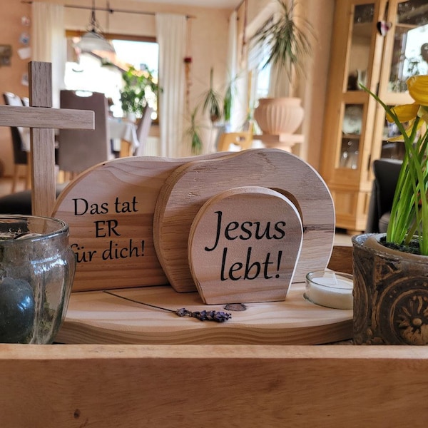 Osterkrippe Ostern Krippe Jesus Deko Holz