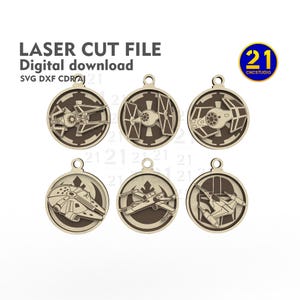 Star Wars Spaceship Ornaments: Laser Cut Files (Digital Download)
