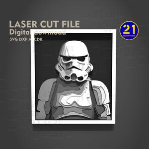 Galaktyczny żołnierz | 5-warstwowy plik cięty laserowo (DXF, SVG, ai, CDR)