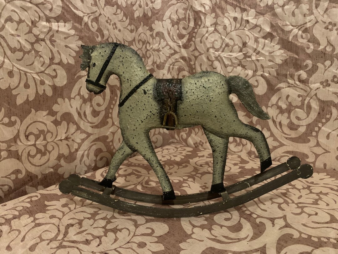 Vintage Metal Rocking Horse Etsy