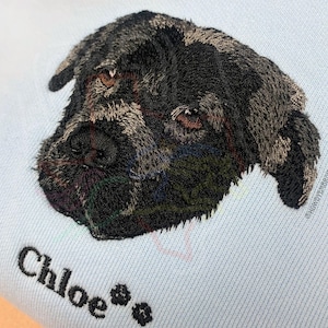 Pet Embroidery Comfort Colors Cotton Sweatshirt, Custom Pet Embroidery Sweatshirt