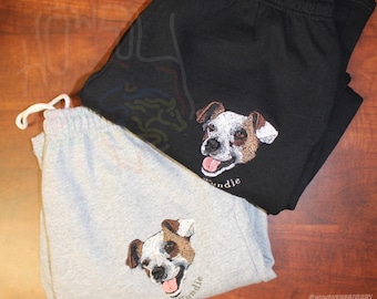 Pantalones deportivos personalizados con bordado de mascotas, pantalones deportivos con bordado de mascotas para perros, pantalones personalizados con bordado de gatos