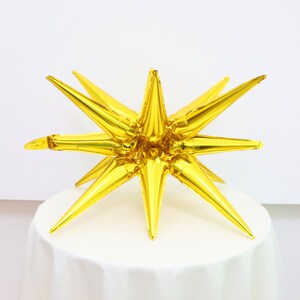 Starburst Foil Balloons | Foil Star Mylar Balloon | 22 Inch | Balloon Decorations | Balloon Stars | Air Filled Designer Balloons