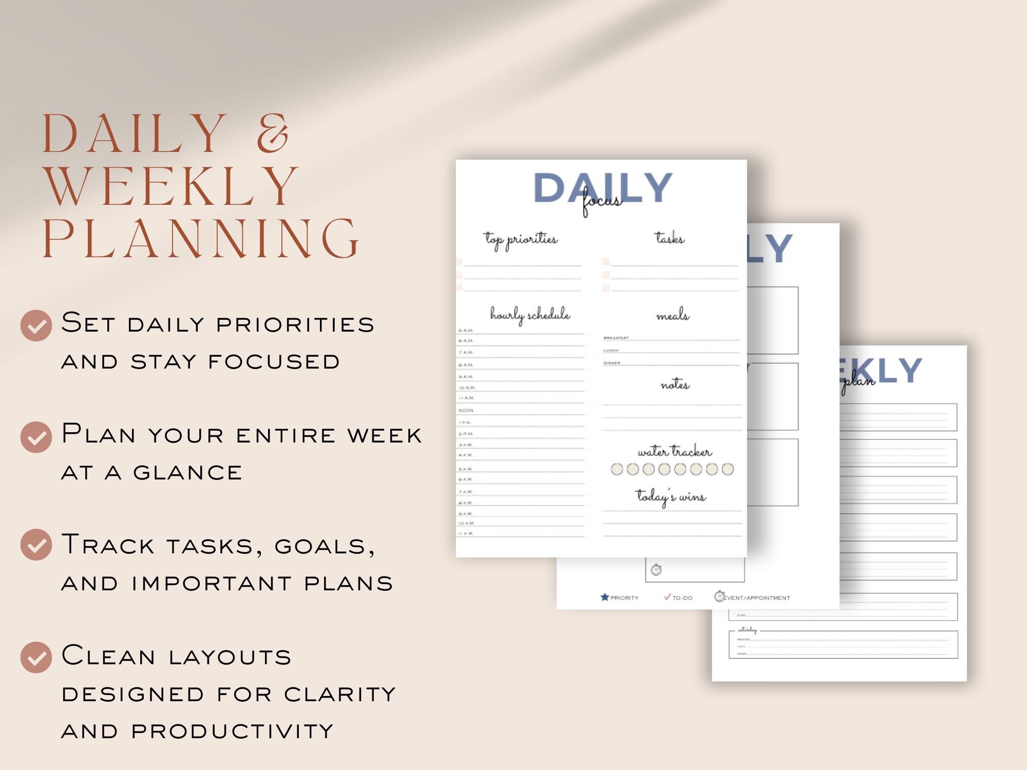 ADHD Brain Dump Planner Printable | Mental Load Planner for Moms | ADHD ...