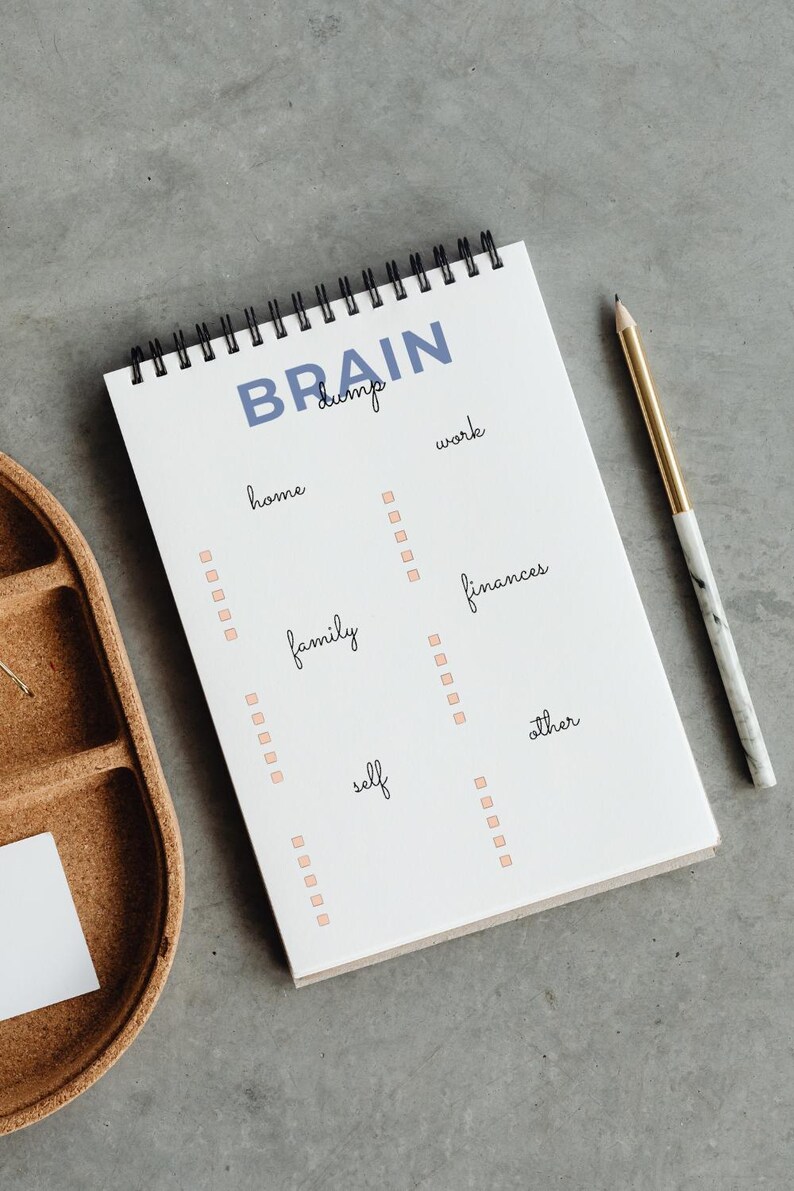 ADHD Brain Dump Planner Printable | Mental Load Planner for Moms | ADHD ...