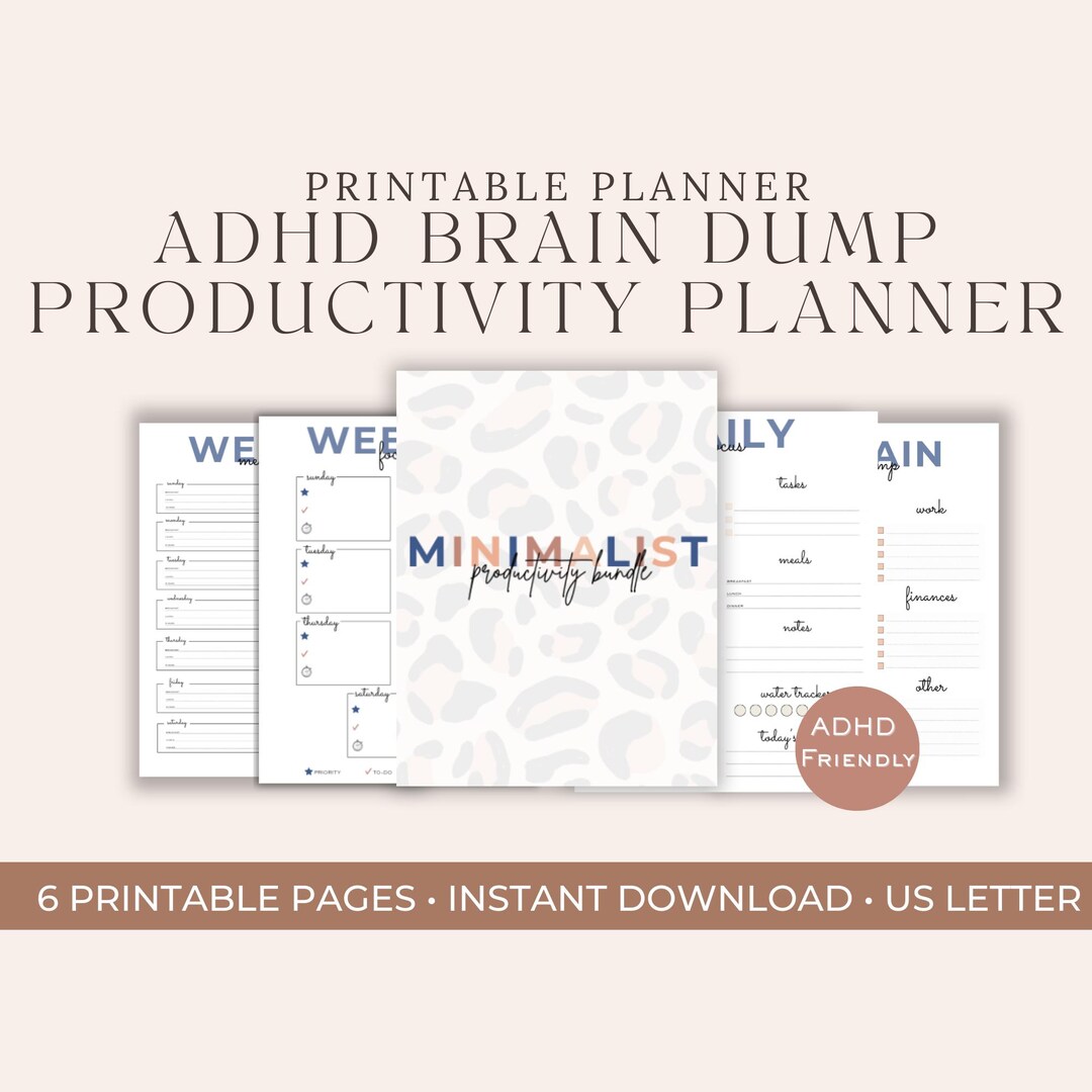 ADHD Brain Dump Planner Printable | Mental Load Planner for Moms | ADHD ...