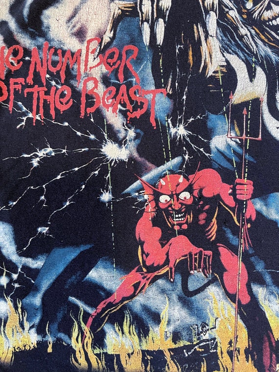 Iron Maiden VINTAGE Number of the BeastT-Shirt Si… - image 4