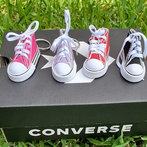 3D Converse Key chains, Tennis Sports Shoes Keychain, Sneakers Keychains, Canvas shoe charm Keychains