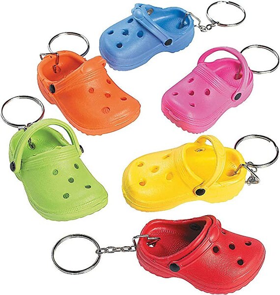 Best Discount-mini Crocs Sandal Keychain Charm Keyring Key Holder Novelty  Keychain Gift