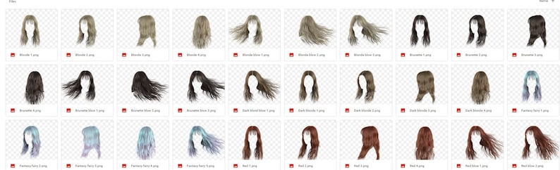 Stock Photo Long Flowy Hair Variety Pack  PNG Overlays In image 2