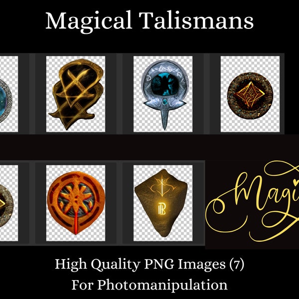 High Quality PNGs of Magical Talismans, Pendants, Amulets And Objects - Perfect For Your Fantasy Projects  Or Book Covers