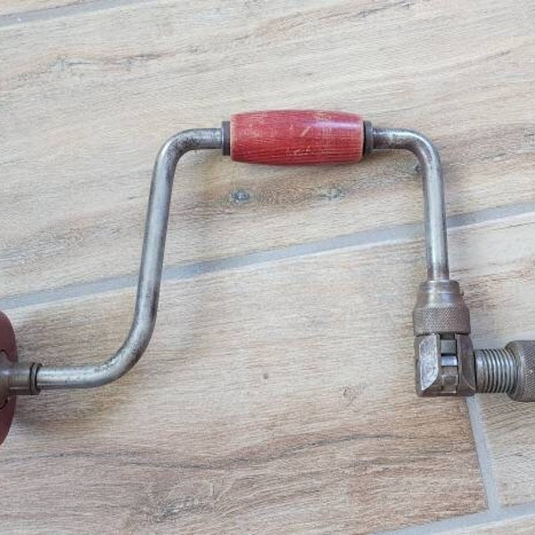 Vintage Hand Crank Drill Tool