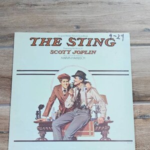 Vintage The Sting Soundtrack Featuring the Music of Scott Joplin and music conducted & adapted by Marvin Hamlisch Vinyl Records MCA-390 1974
