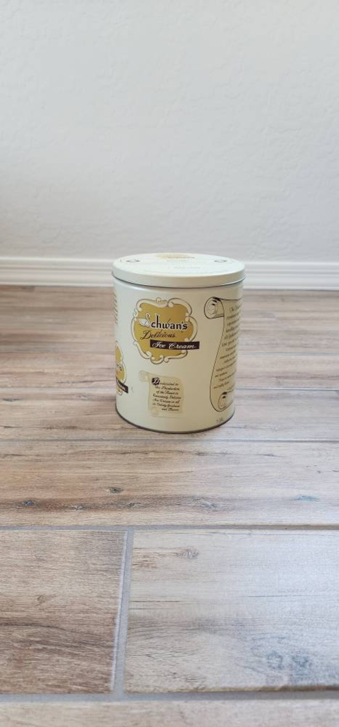 1992 Vintage Schwan's Delicious Ice Cream Tin Etsy