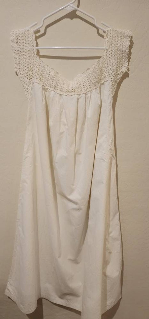 Antique Chemise Late 1800s Victorian Cotton Shift 