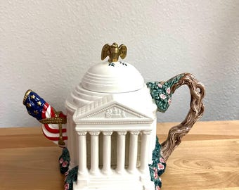 Fitz and Floyd Jefferson Memorial Teapot