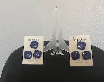 Vintage la-petite Blue Buttons (Set of 6)