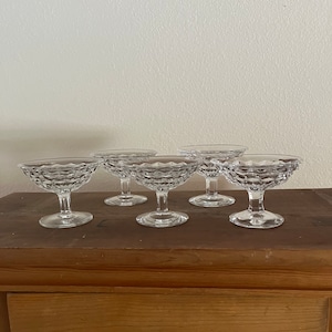 Fostoria American Clear Low Sherbet Glasses